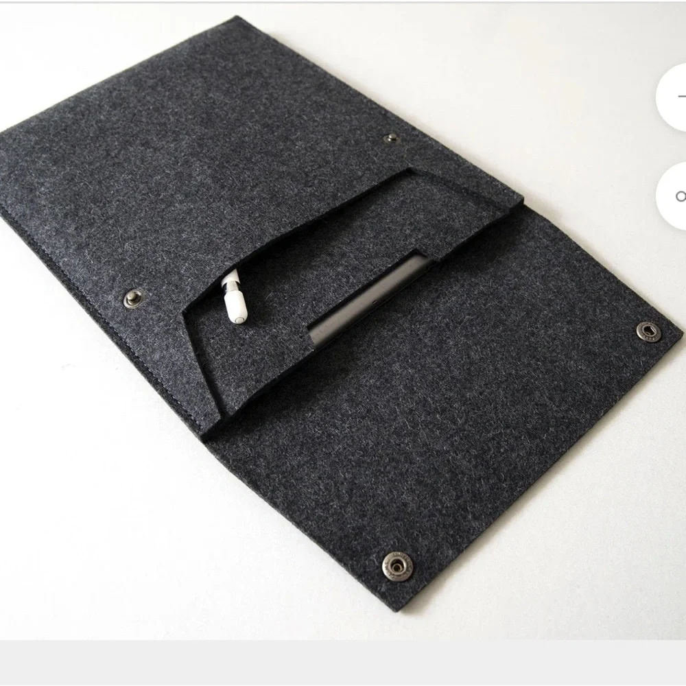 byrd & belle felt ipad sleeve - pocket & flap